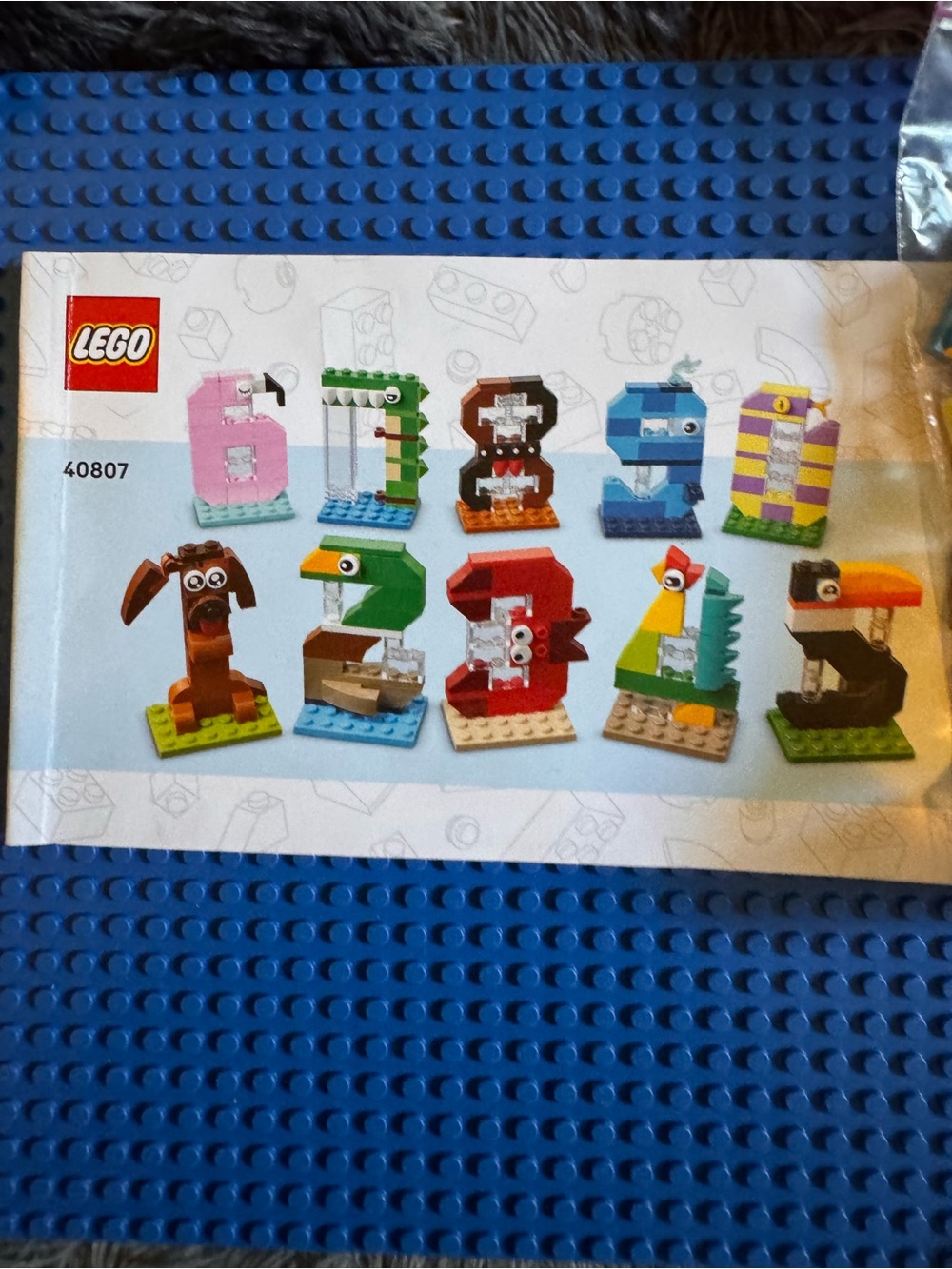 LEGO Number Creatures Build Set - number animals / no box